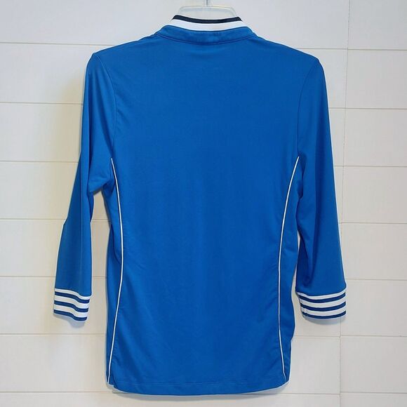 LOHLA Sport The Carolyn 3/4 Sleeve 1/4 Zip Pullover Top Women's Medium Blue Golf - Picture 4 of 7